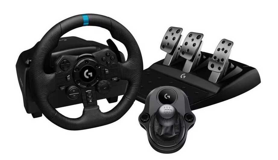 Logitech G923 inkl. Force Shifter, Litra Glow und TRUEFORCE Racing Handschuhe 269€ statt  323€