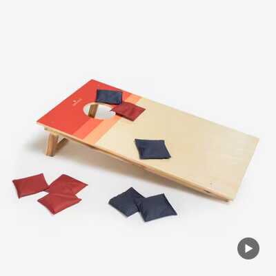 Decathlon GEOLOGIC Cornhole Spielset Kompakt   1 Brett mit 8 Säckchen 69,99€ statt  84,99€