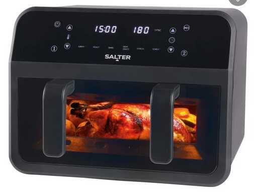 Heißluftfritteuse COMPACT DUAL AIR PRO 2300 W Salter 57,94€ statt  79,99€