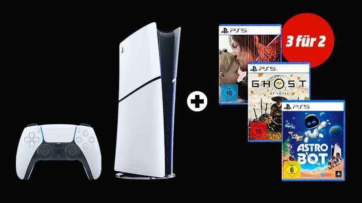 3 für 2 Games AKTION (PS4 & PS5 Spiele) | MediaMarkt Saturn | PS5 Konsole oder Portal ab 199€ kaufen + Coupon bis spätestens 06.12. erhalten 3 für 2 Games AKTION (PS4 & PS5 Spiele) | MediaMarkt Saturn | PS5 Konsole oder Portal ab 199€ kaufen + Coupon bis spätestens 06.12. erhalten