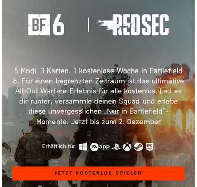 Battlefield 6 Free Trial bis zum 2. Dezember