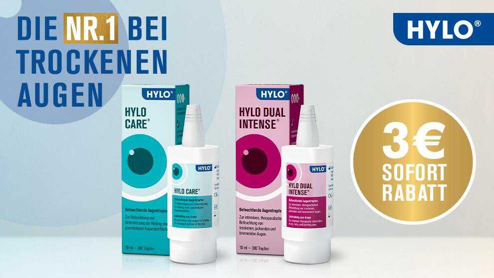 3€ Sofortrabatt  HYLO Augentropfen Zeitraum: 17.09.2025   30.11.2025