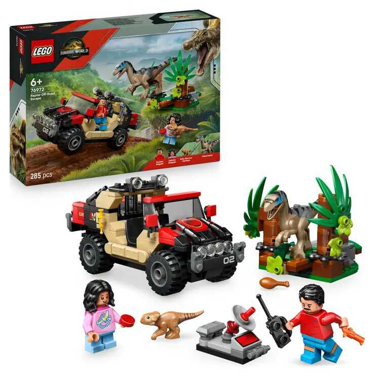 LEGO Jurassic World 76972 Raptor: Verfolgungsjagd mit dem Geländewagen 19,99€ statt  25,99€