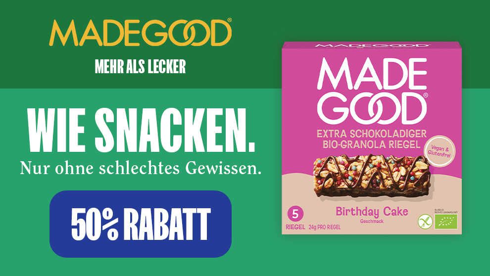 50% Cashback MadeGood Müsli  & Haferriegel Multipacks