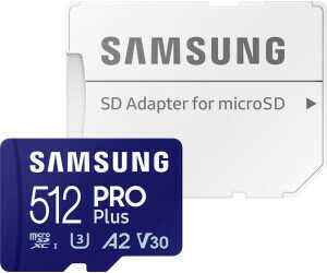 Samsung PRO Plus microSD Karte + SD Adapter, 512 GB für 39,99€ PVG 42,88€ 