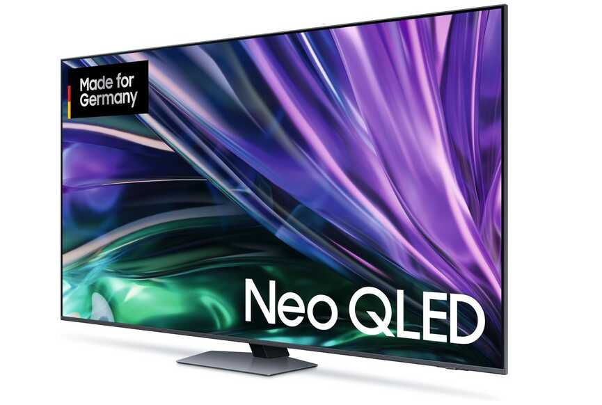 Samsung Neo QLED 4K QN85D UHD Fernseher 65 Zoll (163 cm), NQ 4K AI Gen2 Prozessor, HDR Mini LED TV, AI Upscaling, Smart TV, Dolby Atmos Sound, Gaming Hub, Motion Xcelerator 120Hz, Knox Security [2024]