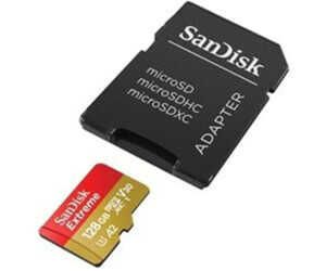 SanDisk Extreme microSDXC UHS I Speicherkarte 128 GB + Adapter  für 14,20€ PVG 15,99€