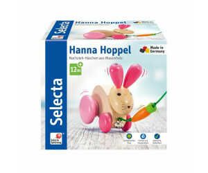 Selecta 62023 Hanna Hoppel, Nachzieh Hase, Schiebe-und Nachziehspielzeug aus Holz, 13 cm für 12,09€ PVG 17,39€ Selecta 62023 Hanna Hoppel, Nachzieh Hase, Schiebe und Nachziehspielzeug aus Holz, 13 cm für 12,09€ PVG 17,39€