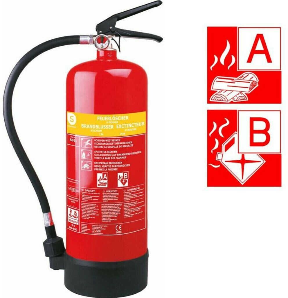 Smartwares SB6 Feuerlöscher | Schaum | 6 Liter