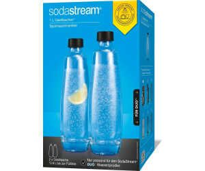 SodaStream 1L DUO Glasflasche | Spülmaschinenfest | Kompatibel für DUO und E DUO | elegantes Design | 2er Pack für 12,99€ PVG 16,42€