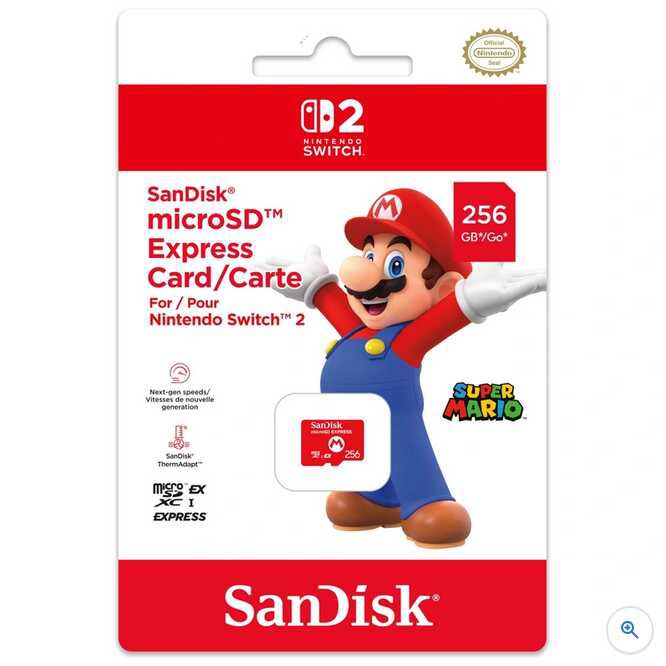 Nintendo Switch 2 SanDisk microSD Express Card 256 GB 44,99€ statt 49,99€