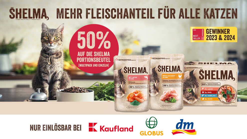50% Cashback Shelma Multipacks und Portionsbeutel