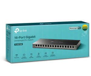TP Link TL SG116E 16 Ports Gigabit Easy Smart Managed Netzwerk Switch für 51,40€ PVG 60,48€