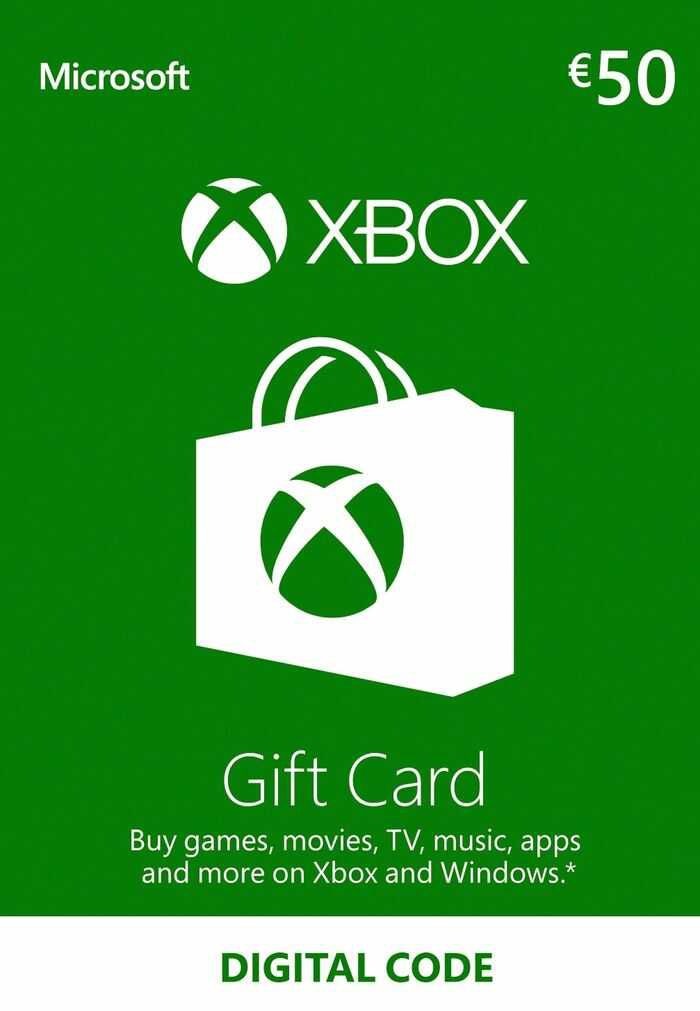 Xbox Live Guthaben Karte 50 EUR Xbox Live key EUROPE für 44,99€ 