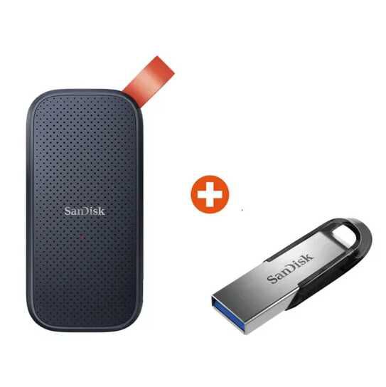 anDisk Portable SSD V2 2 TB + 128GB Ultra Flair USB 3.0 Stick  117,99€ statt  130,37€