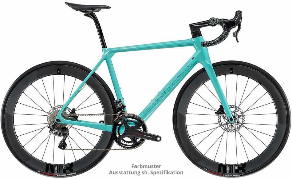 Rennrad Bianchi Specialissima Disc (Carbon Rahmen+LRS55+Lenker+Sättel+SS/Super Record EPS) 4.994€ statt 8.999€