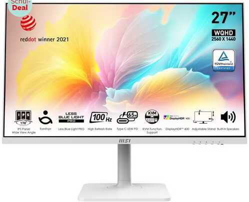 MSI Modern MD272QXP weiß LED Monitor  149,90€ statt 199€