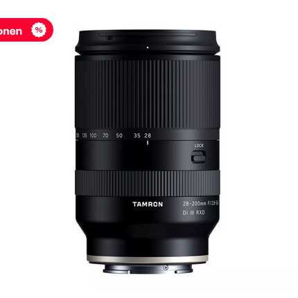 Tamron 28 200 mm 1:2,8 5,6 DI III RXD Sony E Mount 561,60€ statt  724€