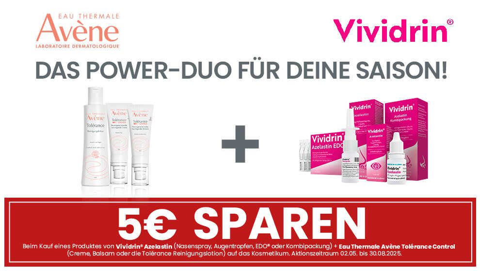 5,00€ Cashback Vividrin® Azelastin & Eau Thermale Avène Tolérance Control