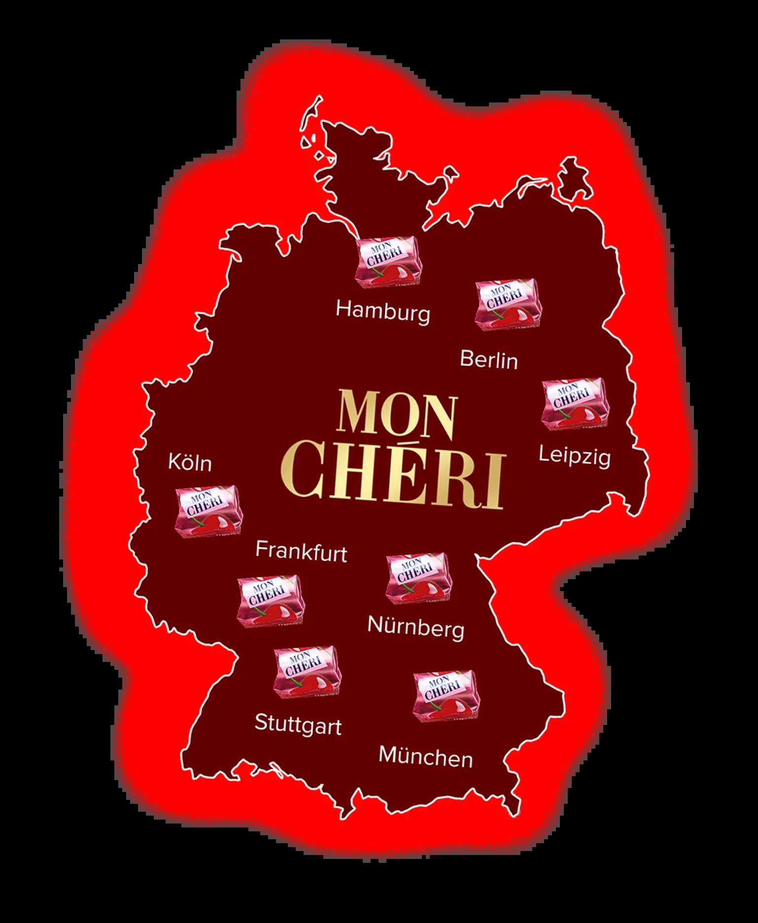 Mon Chéri Städtetour mit Fotobox, gratis Pralinen und Glücksrad Mon Chéri Städtetour mit Fotobox, gratis Pralinen und Glücksrad