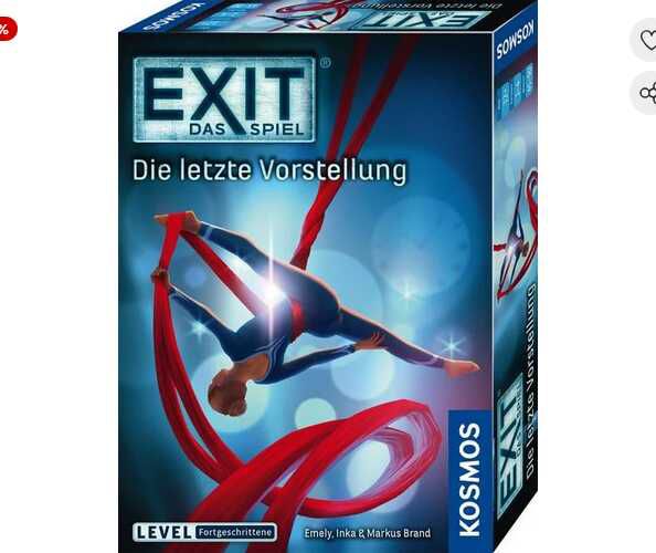 Thalia KultClub: EXIT - Das Spiel: Die letzte Vorstellung -  9,15€ statt 11,39€ Thalia KultClub: EXIT   Das Spiel: Die letzte Vorstellung    9,15€ statt 11,39€