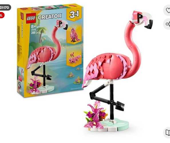 (Thalia Kultclub) LEGO Creator 31170 3in1 Wilde Tiere: Rosa Flamingo 14,74€ statt 21,31€