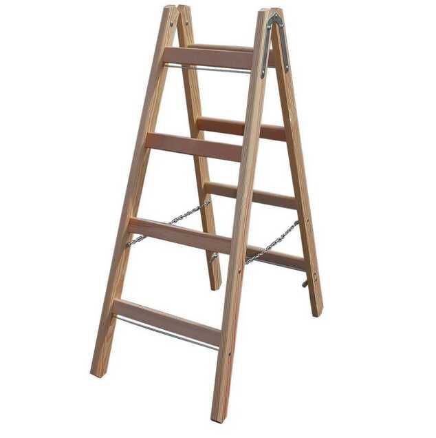 (Globus Baumarkt lokal) Krause Stabilo Sprossen Doppelleiter Holz 2 x 4 Sprossen für 44€ stat  70€