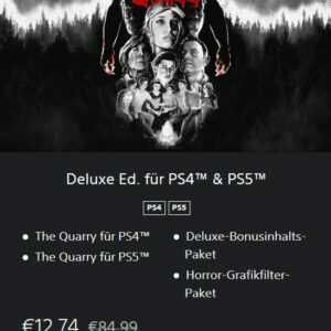 THE QUARRY (Deluxe Edition)  Survival Horror Videospiel PS4/PS5 12,74€  statt 84,99€