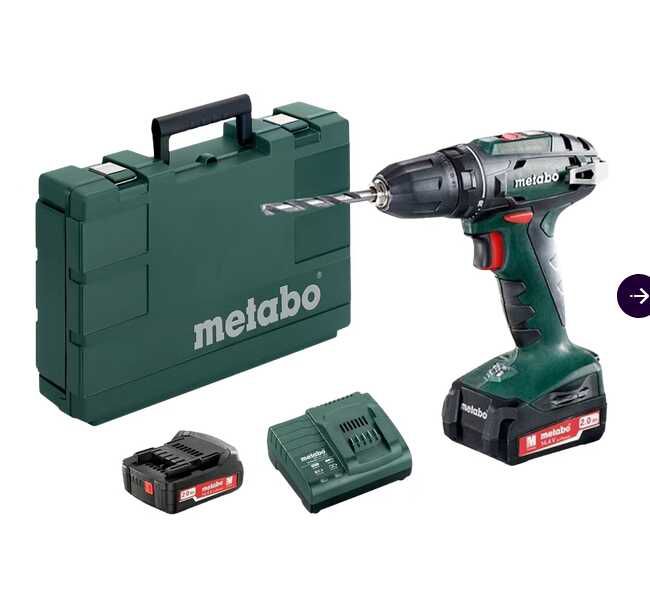 Metabo Akku Bohrschrauber | 14,4 V | 2x 2,0 Ah | Li Ion Akku | Koffer 75,90€ statt  89,90€