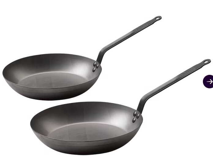 De Buyer Pfannenset | Ø 24 und 28 cm 2 Eisenpfannen 45,90€ statt  89,99€