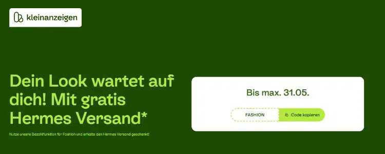 Kostenloser Versand bei Kleinanzeigen – jetzt mit Gutschein sichern