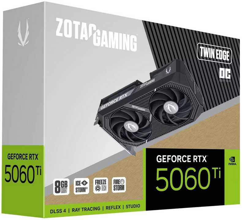 Zotac GeForce RTX 5060 Ti Twin Edge OC, 8GB 307,95€ statt 317,98€