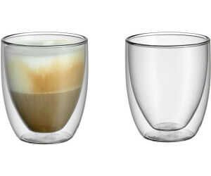 WMF Kult doppelwandige Cappuccino Gläser Set 2 teilig, doppelwandige Gläser 250ml für 11,99€ PVG 16,84€
