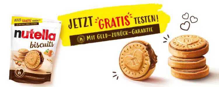 Cashback:  nutella biscuits gratis testen