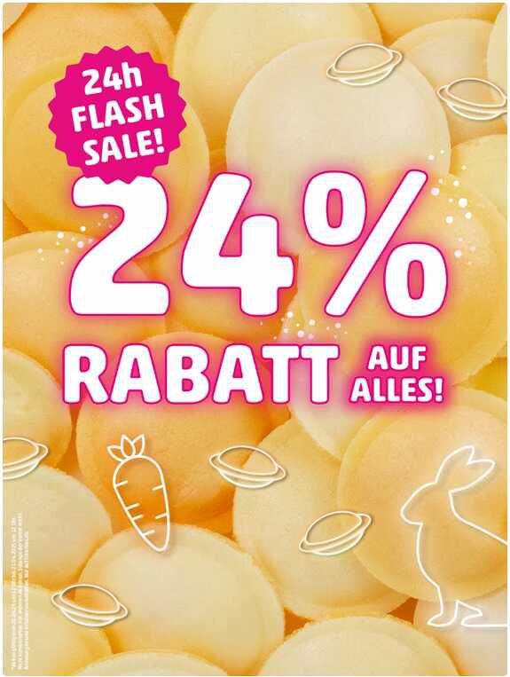 24% Rabatt auf ALLES im Hitschies Onlineshop 🐰🍬 bis 12 Uhr.