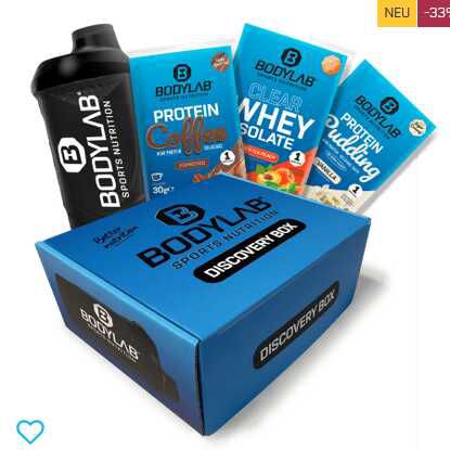 BODYLAB: Discovery Box (6 x 30g + Shaker) | Inkl. z.B. 3 versch. Whey Geschmacksorten & Shaker 10,39€ statt  20,89€