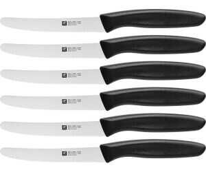 ZWILLING Twin Grip Messer Set, 6 teilig, Küchenmesser, Klingenlänge: 12 cm, Rostfreier Spezialstahl/Kunststoff Griff, Schwarz für 24,99€ PVG 29,94€