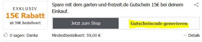 Garten Und Freizeit Gutschein Riraikou
