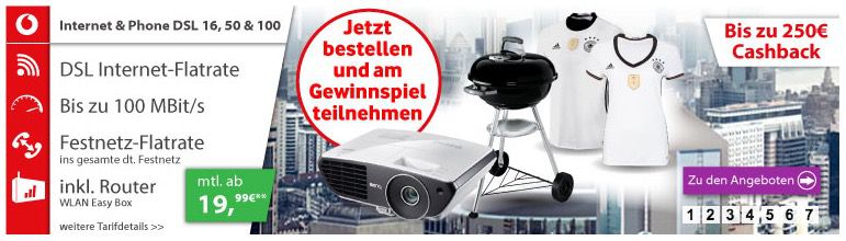 Vodafone DSL 16.000 für effektiv 14,57€ mtl. - 50.000 ...