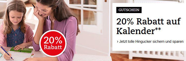 20% Rabatt auf Kalender & Terminplaner bei Thalia + keine VSK
