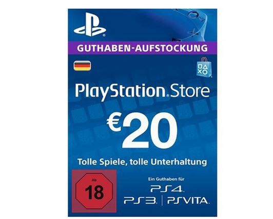 PSN Guthaben Karten mit Rabatt: z.B. 20€ für 16€ oder 50€ für 40€ PSN Guthaben Karten mit Rabatt: z.B. 20€ für 16€ oder 50€ für 40€