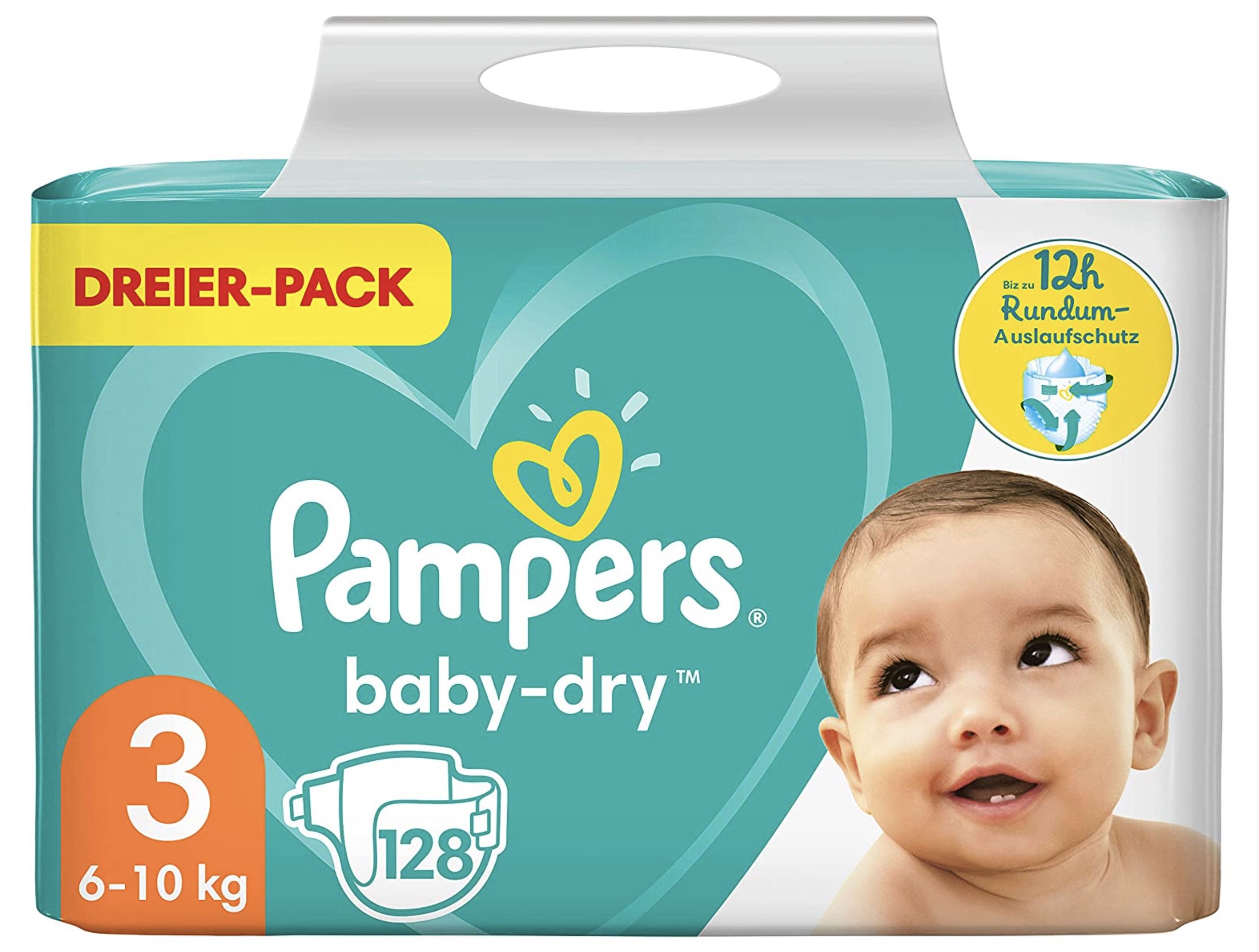 128er Pack Pampers Baby Dry Größe 3 (6-10kg) für 15,15€ (statt 27€)