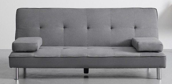 Dreisitzer-Sofa "Esther" mit Schlaffunktion in Grau inkl. Lieferung für 179,25€