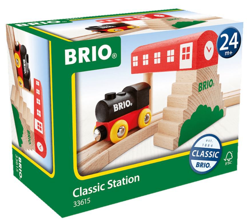 BRIO Classic Holzeisenbahn Bahnhof für 12,99€ (statt 22€)
