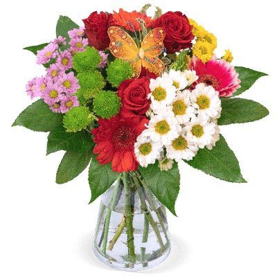 Blumenstrauß Beste Mama mit verschiedenen Blumen zum Muttertag für 25