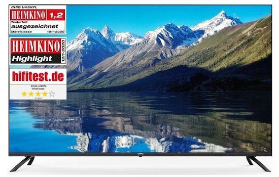 CHiQ U55H7L rahmenloser 55 Zoll UHD Fernseher für 355,99€ (statt 400€)