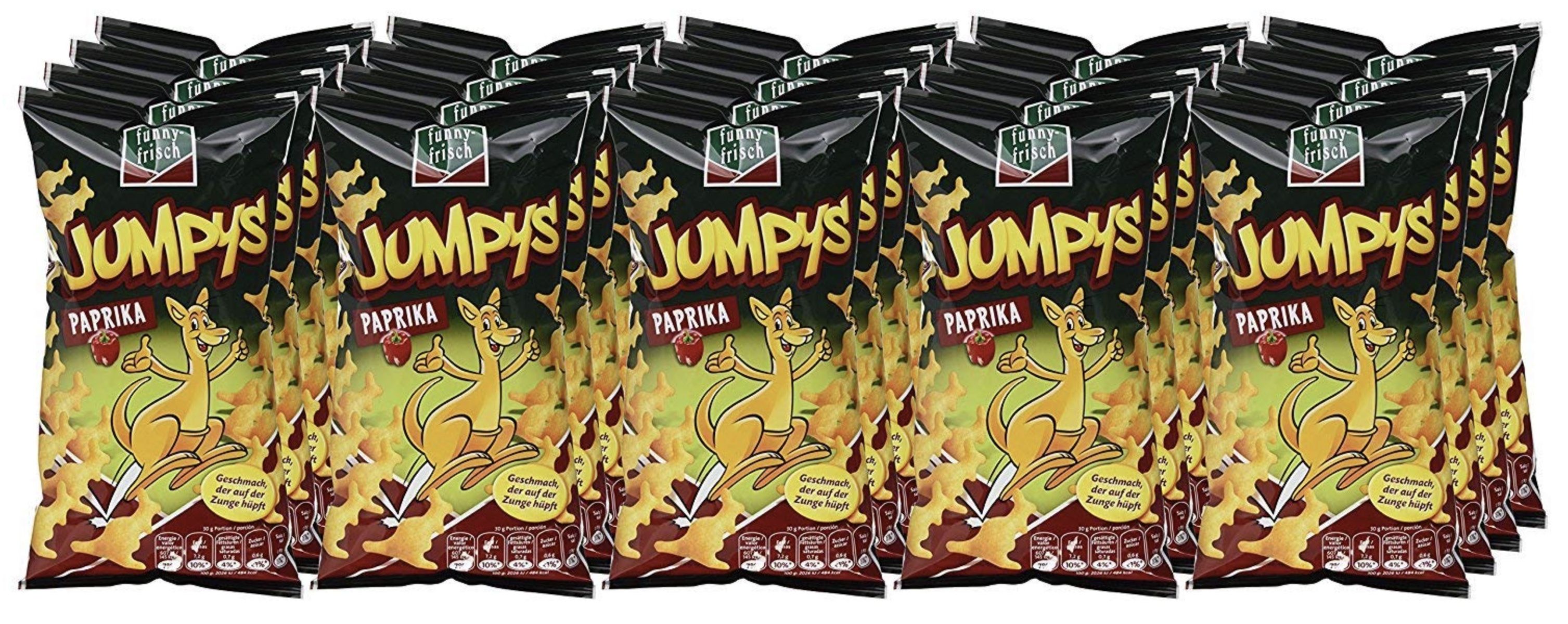 20er Pack funnyfrisch Jumpys Paprika je 75g ab 12,64€ (statt 28€) Prime Sparabo
