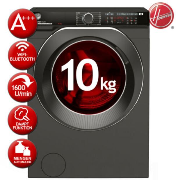 Hoover HWPDQ410AMBCR-S Waschmaschine 10kg mit App u. Dampf für 359,91 ...