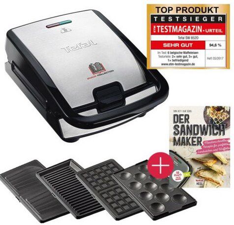 Tefal MultiSnack SW854D Sandwichmaker & Waffeleisen in Einem für 89,99 ...