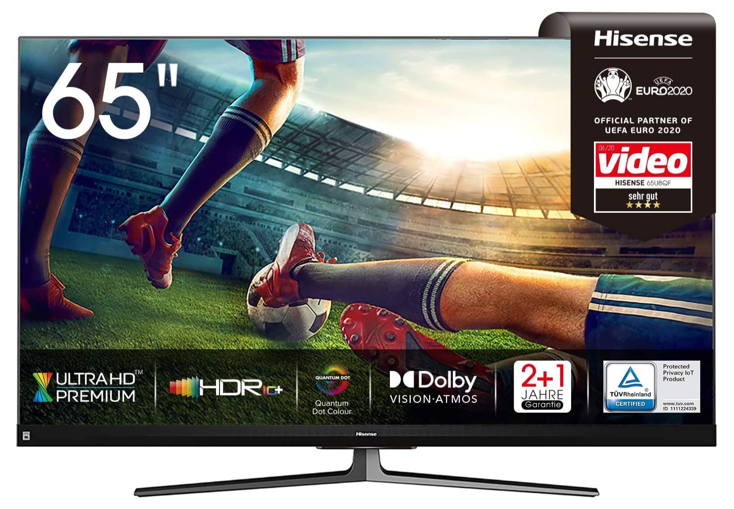 Hisense 65U8QF 65 Zoll QLED UHD Fernseher mit 120 Hz für 899€ (statt 979€)